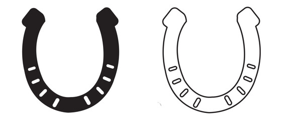 Horseshoe icon. Vector Illustration of Luck Symbol.