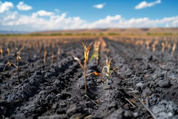 Scorched harvests in a dry climate, compounded by water scarcity