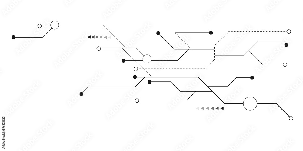 Poster vectors technology blue circuit diagram. high-tech connection system on a white background.