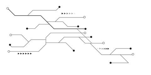 Digital technology futuristic internet network speed connection white background.