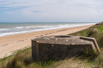 Ruins of War at Utah Beach in Normandy, France
