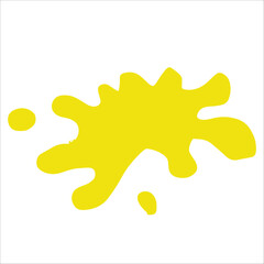 Paint yellow pigment spray splash stain illustration spots