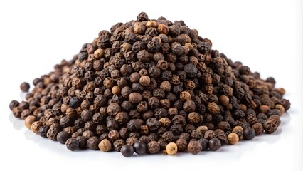 A Close-Up View of a Pile of Black Peppercorns