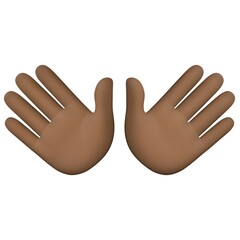 Obraz premium Open Hands: Medium-Dark Skin Tone