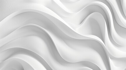 Obraz premium 3D White Abstract Wave Background