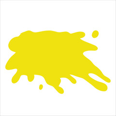 Paint yellow pigment spray splash stain illustration spots