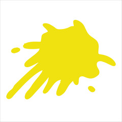 Paint yellow pigment spray splash stain illustration spots