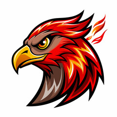 Hawk head logo vector illustration on white background