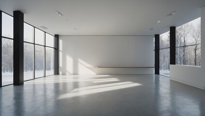 white room with a large window that lets in a lot of light