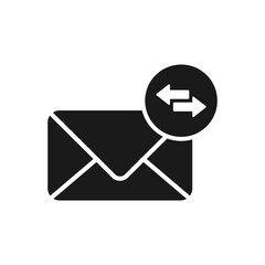 Exchange message icon flat style isolated on white background. Vector illustration