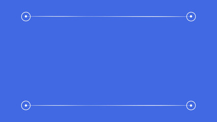 Fototapeta premium Blue screen background, motion tracking markers. Art design blue screen backdrop template. Abstract concept video footage replacement tracking markers elements. 4k background.