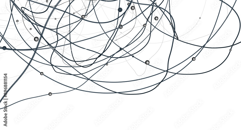 Poster Global network background. Connecting triangles. Globe of the earth. abstract planet in space. 3d rendering