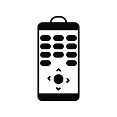 remote shutter release glyph icon with white background vector stock illustration