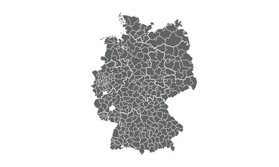 Political Map of Germany isolated on white background. for website layouts, background, education, precise, customizable, Travel worldwide, map silhouette backdrop, earth geography, political,reports.