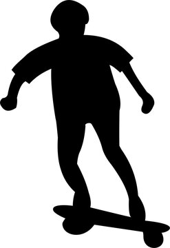 recommend clip art: The man on skateboard sports silhouette
