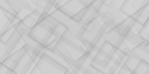 Obraz premium Abstract white and gray background design with layers of textured white transparent material in triangle and squares shapes. Abstract background with lines geomatics Abstract retro pattern of square.