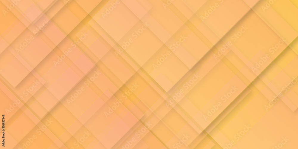Wall mural abstract modern yellow orange gradient diagonal stripe with shadow and light background. abstract se