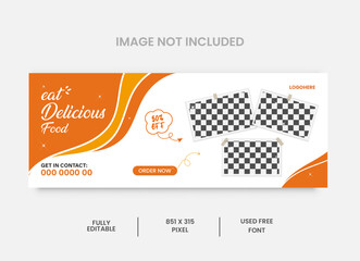 Delicious food social media and instagram post template