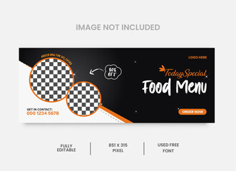 Delicious food social media and instagram post template