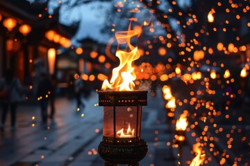 A warm yearly festival featuring recurring traditions and a festive mood creates an inviting and celebratory environment