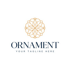 Abstract ornament tree leaf flower logo