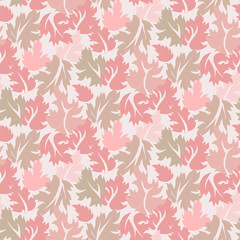 Fototapeta premium Creative concept of bright pink images of abstract tree leaves, texture in a minimalistic style. Templates of modern decoration for holidays, advertising, brand. Ornament, seamless pattern, texture