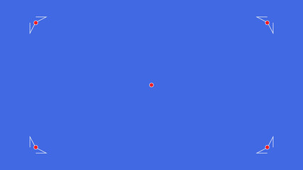 Blue screen background, VFX motion tracking markers. Blue screen backdrop template. Abstract concept video footage replacement tracking markers element.