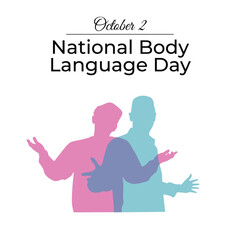 vector graphic of National Body Language Day ideal for National Body Language Day celebration.