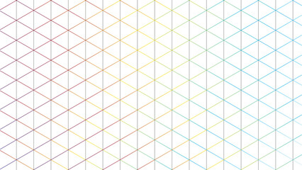 Isometric gradient grid paper landscape vector