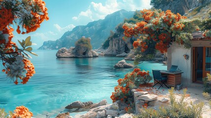 lake in the mountains