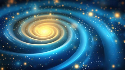 Obraz premium Experience the enchanting glow swirl trail, embodying dream power with sparkling effects set against a clean backdrop.