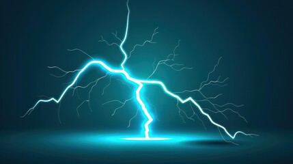 A striking lightning bolt illuminates the stormy sky, showcasing natures raw power in a dramatic electric display.