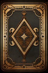 Exquisitely Detailed Ancient Artistic Card with Intricate Historical Patterns and Authentic Medieval Design, an Ideal and Perfect Addition to Any Classic Game Collection