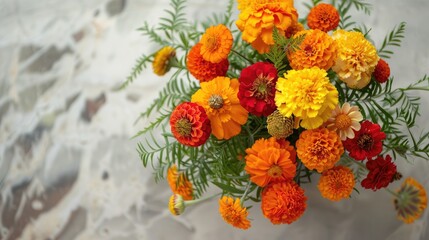 Obraz premium Marigold arrangement