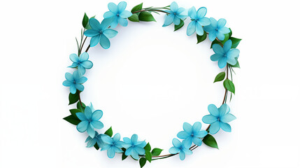 Fototapeta premium blue flowers frame