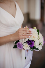 Bouquet of flowers in hands