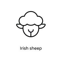 Irish sheep vector icon