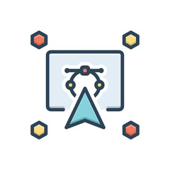 Color illustration icon for vector 