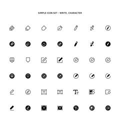 Icon about creation, modification, and character
