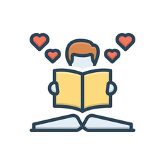 Color illustration icon for willingness to learn
