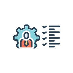 Color illustration icon for expertise