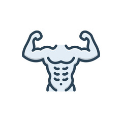 Color illustration icon for fitness