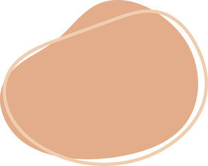 Neutral-colored abstract organic blob shape element. Flat design illustration.