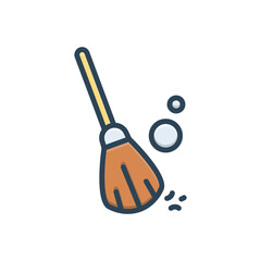 Color illustration icon for sweep