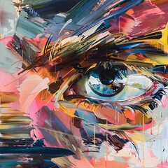 a glitched abstract oil painting done by moet and kandinsky of a animalistic kaligraphical 3d serif as futuristic future saying "" in bauhaus art style with a melted big shapes used as main material