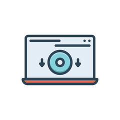 Color illustration icon for software