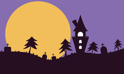 シンプルなハロウィンの背景イラスト