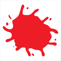 Paint red pigment spray splash stain illustration spots