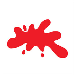 Paint red pigment spray splash stain illustration spots