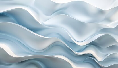 Abstract Blue Waves Background